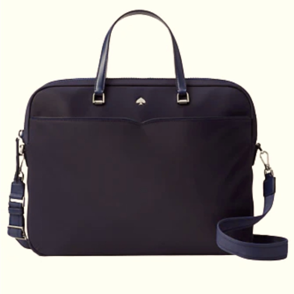 Kate Spade Nylon laptop bag black crome hardware